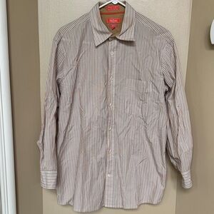 Faconnable Jeans Men's Striped Button-Down Shirt medium like new